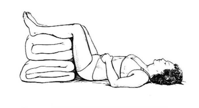 Recommended posture to shoot lower back pain in the leg and buttock
