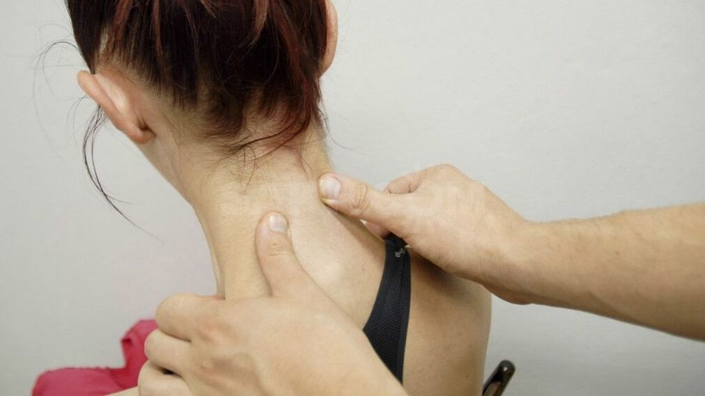 Neck massage to relax muscles and increase blood circulation